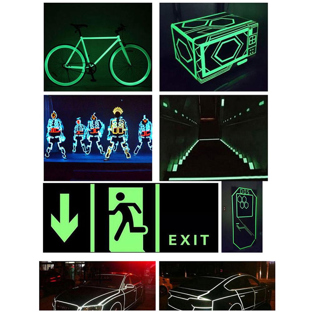 3 måler lysbånd kjæledyr advarsel stripe scenen fluorescerende lys giftfri teip