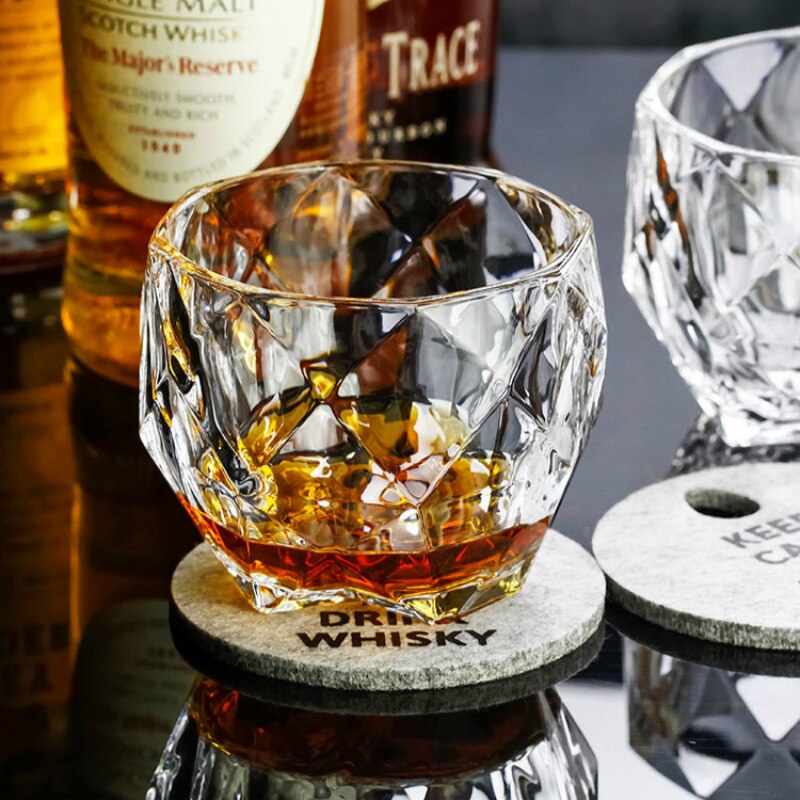 Salloping hest krystall brandy snifters gammeldags whisky glass diamant kuttet mønster vodka whisky tumbler chivas xo vin kopp