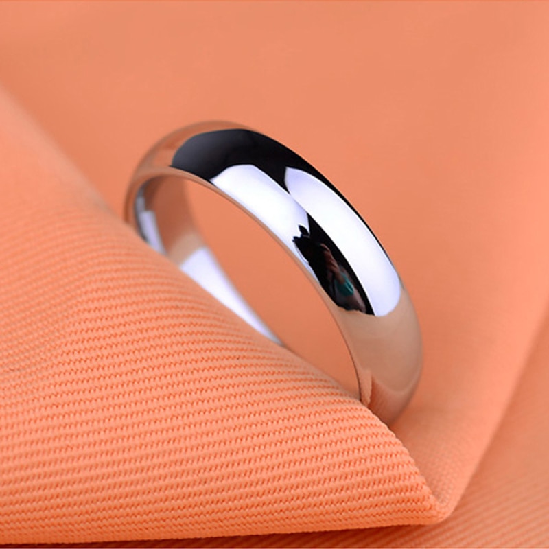 Mode 6mm Glossy heldere wedding ring voor mannen mannelijke naver vervagen rvs engagement Ringen Sieraden