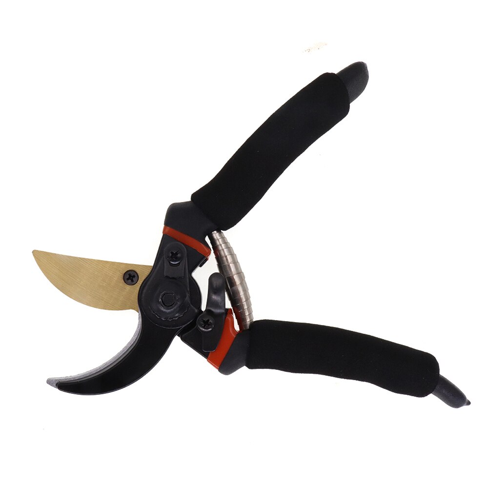 8" Premium Titanium Bypass Pruning Shears PVC Ergonomic Hand Sponge Handle Protector Pruners Home Garden Supplies