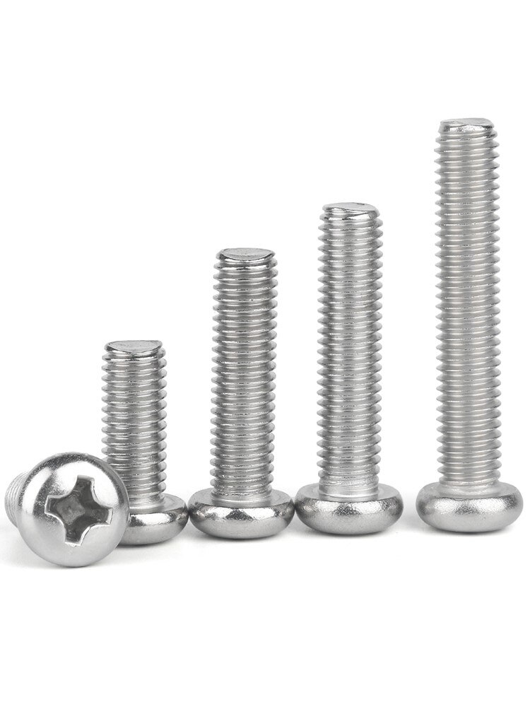 M1 M1.2 M1.4 M1.6 Viti a testa tonda con incasso a croce Bulloni per macchina Phillips in acciaio inossidabile 304 3 4 5 6 8 10 18 20 22 25mm
