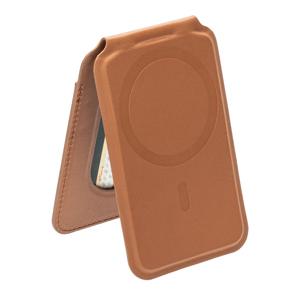 Magnetischer, zusammenklappbarer Brieftaschen-Kartenhalter, Leder-Telefonständer für Magsafe IPhone 14 13 15 Profi Max 16, Macsafe-Unterstützung, Telefonhalterung