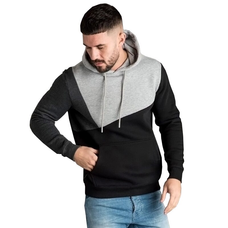 Primavera e autunno nuovi maglioni da uomo Pullover cuciture contrasto colore Casual Stretch sport maglione con cappuccio felpa da uomo: M / C3