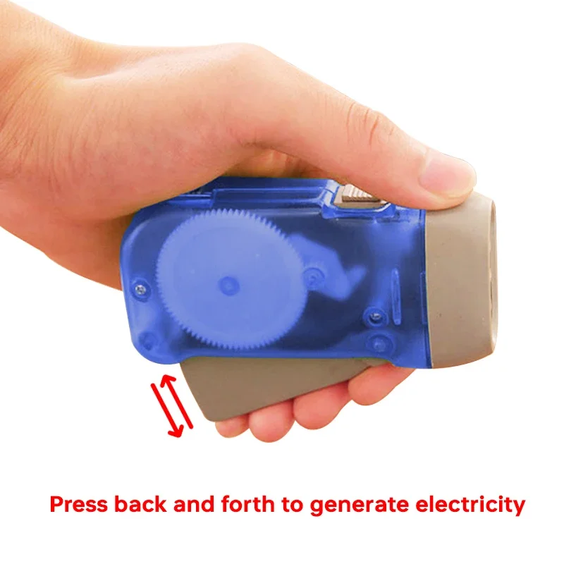 3 LED prensado manual dinamo manivela energía linterna antorcha luz mano presión manivela Camping lámpara luz