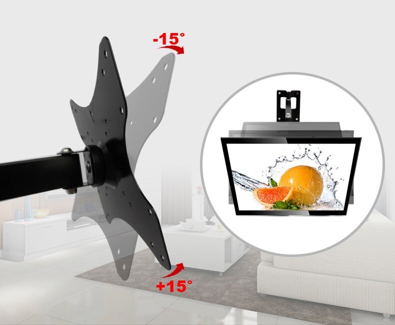 EML403X Full Motion 17"-40" LED LCD TV Wall Mount 360 Degree Rotation Swivel Tilting Monitor Holder Arm Brackeet Max. VESA 200mm