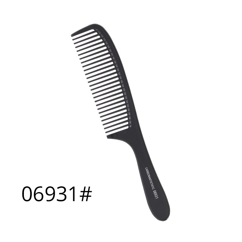 Top Friseur Pinsel Afro Kamm Schwanz Kamm Schwarz Carbon Faser Und Edelstahl Spieß Und Wärme Beständig Teasing Kamm: 06931