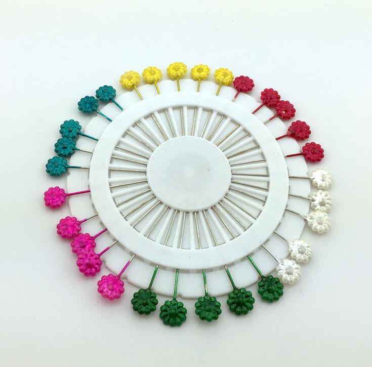 100 Stks Quilten Pins Platte Hoofd,3.9-5 cm Lange Bloem Hoofd Naaien