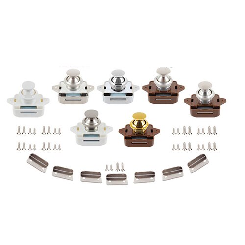 15-18mm Motorhome Caravan Cabinet Drawer Cupboard Push Button Catch Lock Knob RV Cmamper Home Car Interior Lock Accessories