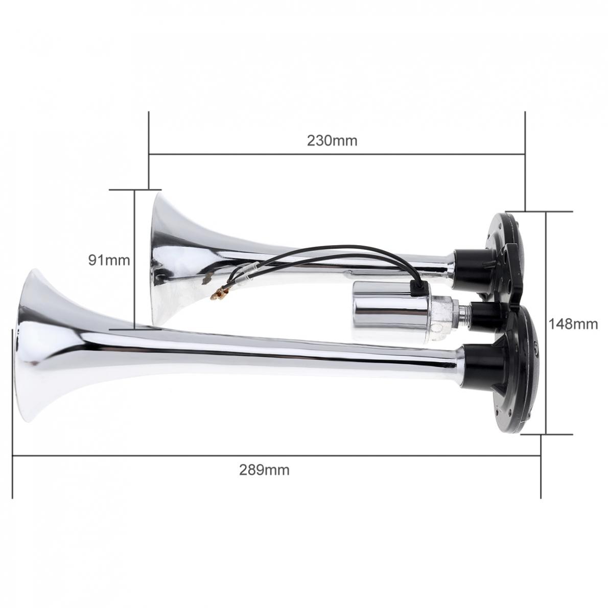 12V / 24V 110-135dB Tromba super forte Doppia pesante dovere Plastica Tromba treno aria Corno per la Barca Treno auto Del Veicolo