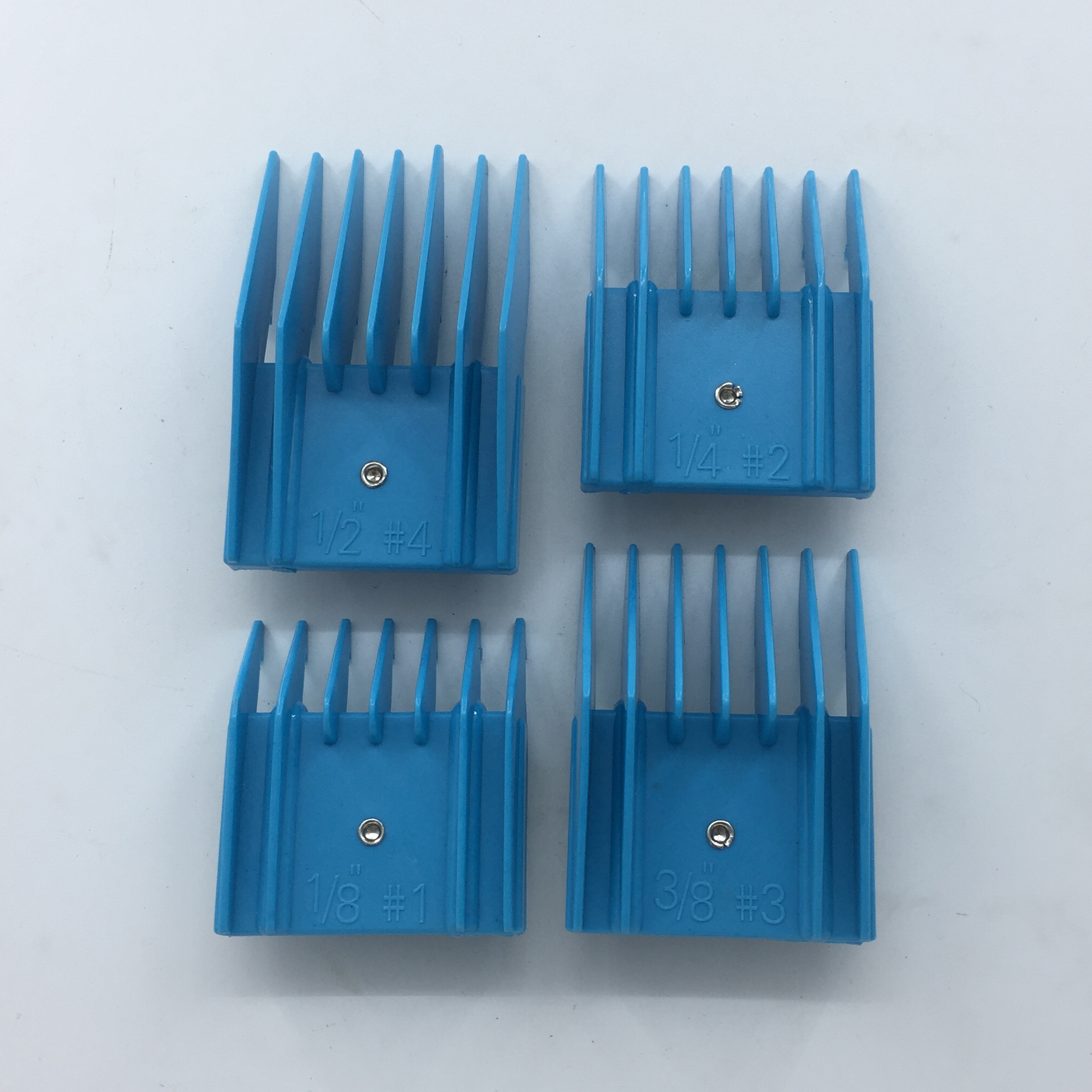 Guide de fixation de lame de tondeuse pour animaux de compagnie, peigne de taille Standard adapté à la lame Oster A5, 4 pièces/ensemble: BLEU CIEL
