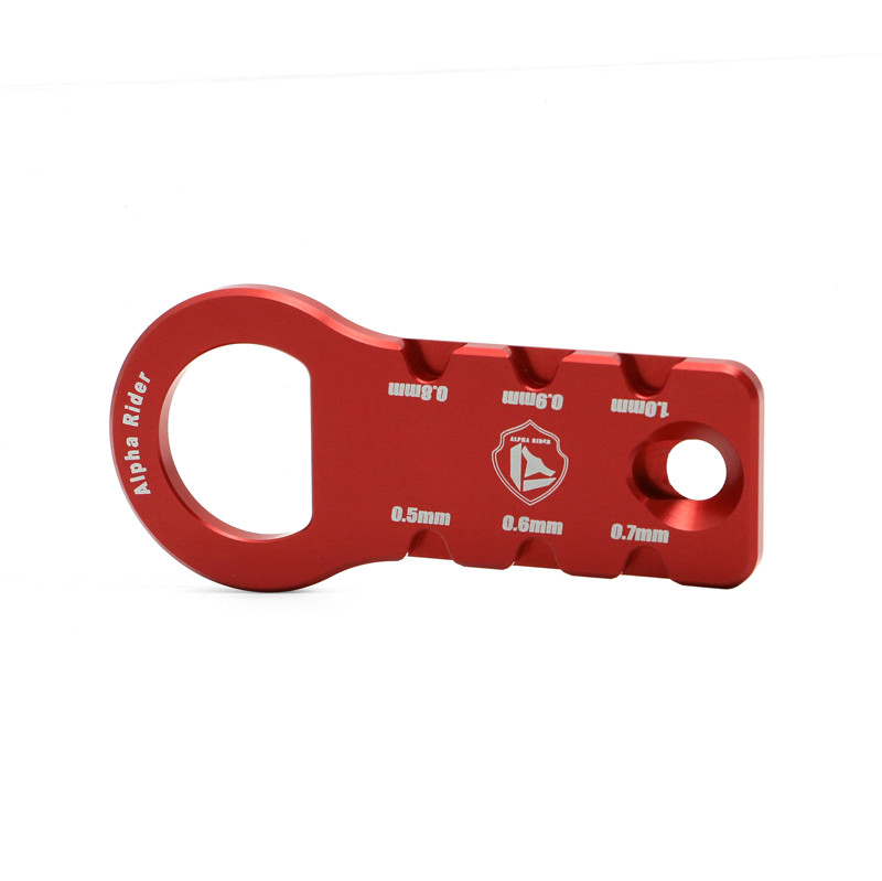 Spark Plug Gap Tool Gauge 0.5mm 0.6mm 0.7mm 0.8mm 0.8mm 1.0mm Aluminum bottle opener on opposite end: Gold