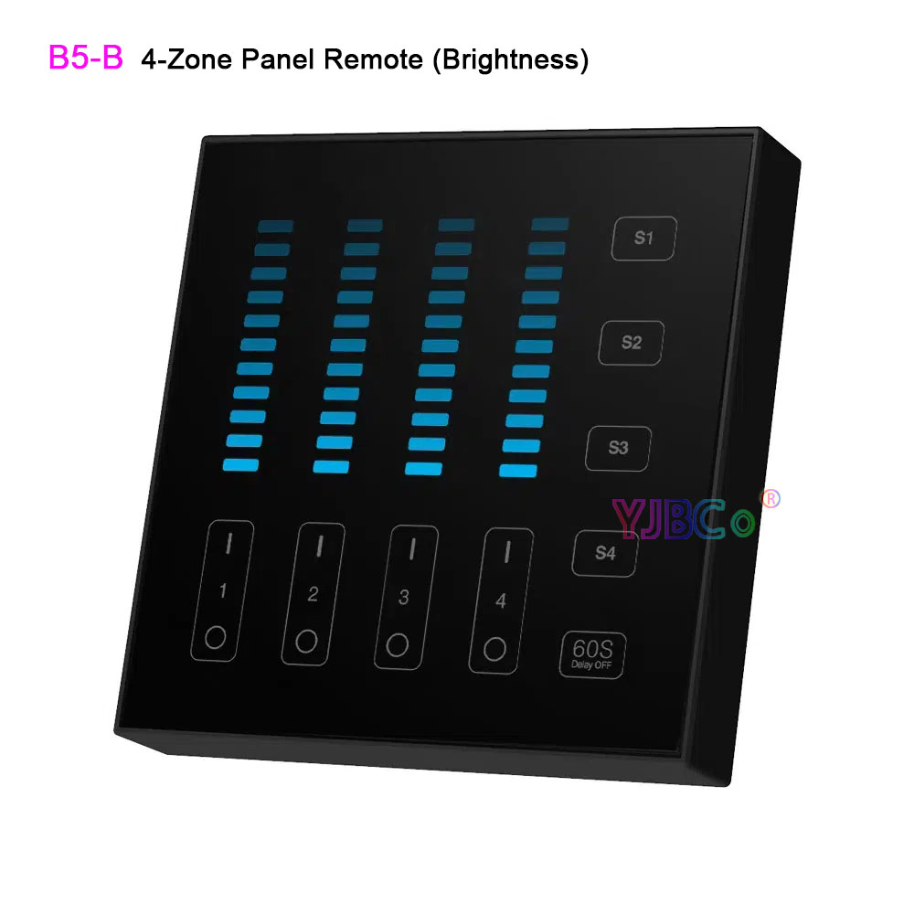 MiBoxer 2,4G Dimmpanel Fernbedienung einfarbiger Schalter schwach Helligkeitsregler K4 K1 k2 K2S K3 K3S Y1 B1 B5 U1 drücken3 drücken3-2: Gelb