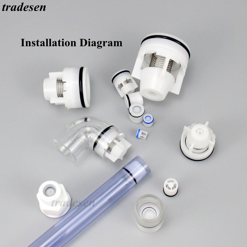 1Pcs Outer Dia.10-50mm Plug-in Plastic Non-Return Water Meter Valve Anti Drip Valve Spring Check For Aquarium Garden Irrigation