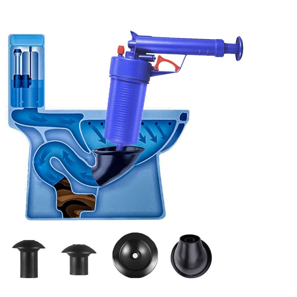 Hjem højtryks luftafløb blaster pumpe stempel vask rør tilstopningsfjerner toiletter badeværelse køkken rensesæt