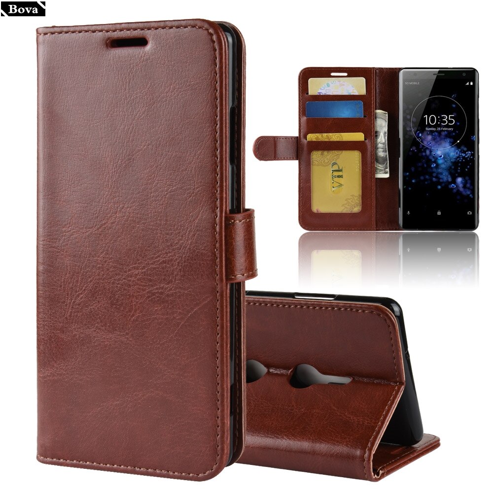 Pu Leather Case for Sony XZ3 card holder cover case for Sony Xperia XZ3 flip case protective holster coque fundas