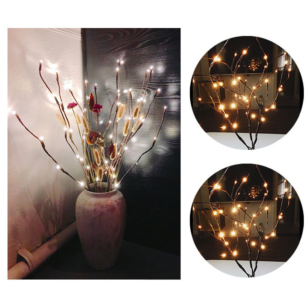 2021top Led Willow Tak Lamp Bloemen Verlichting 20 Lampen Home Christmas Party Garden Decor Товары Для Дома