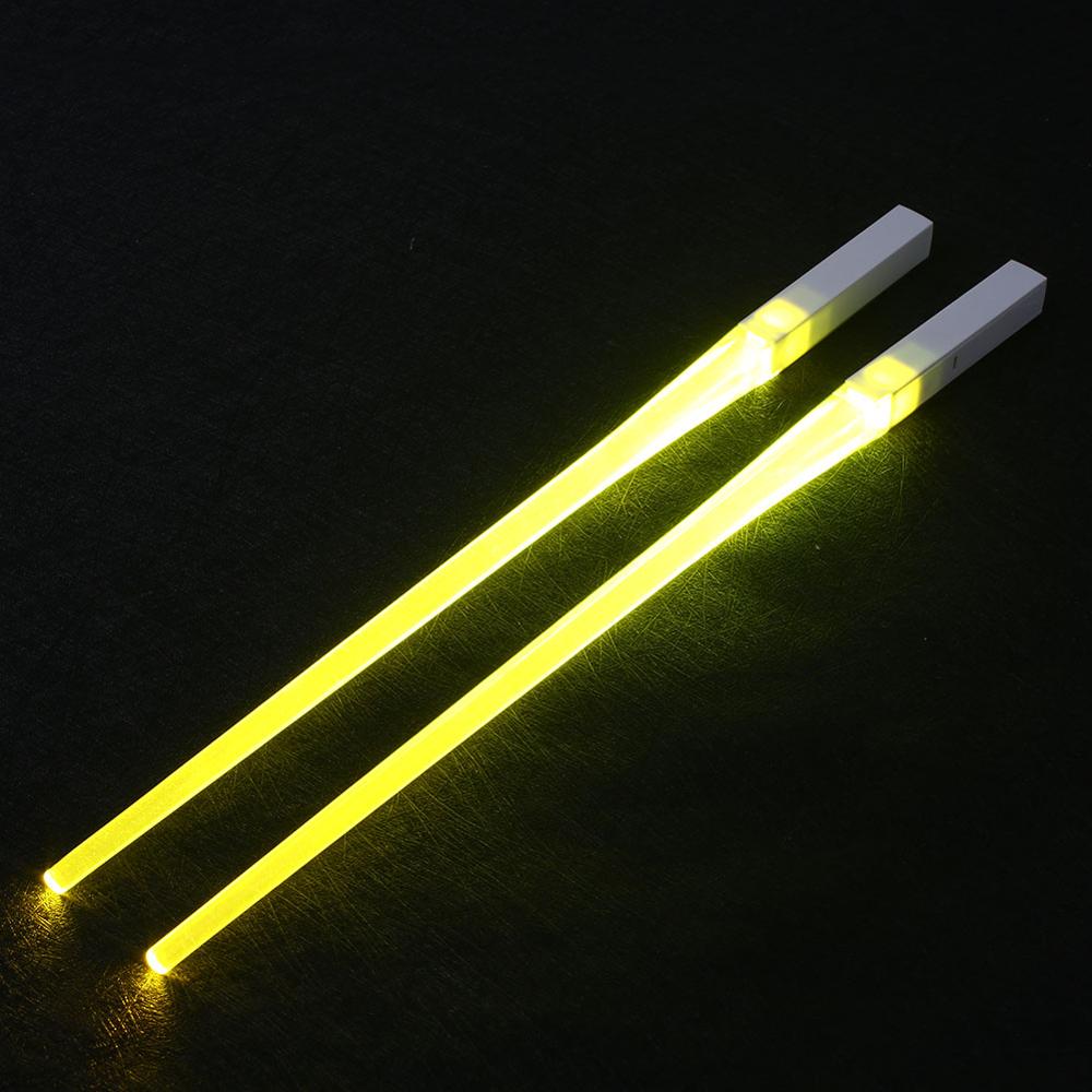 2 Teile/para LED Leucht Stäbchen Licht hoch Stäbchen LED Dauerhaft Leichte Küche Esszimmer Partei tragbar Sicher Geschirr: Gelb