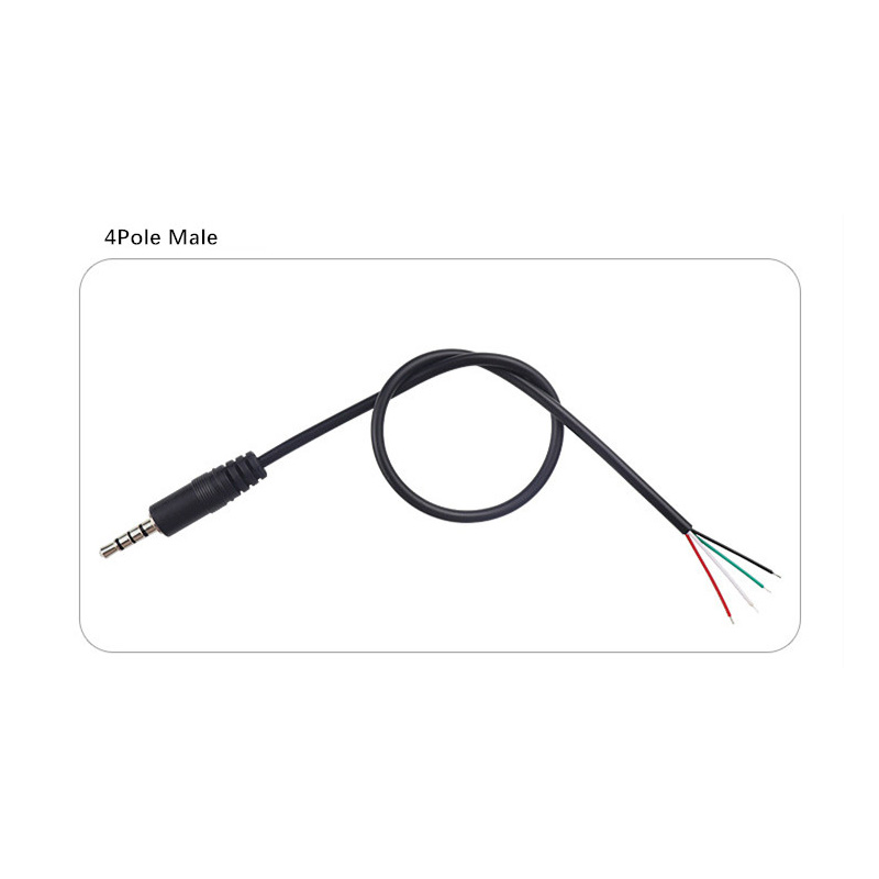3.5mm 3 Pin 4 Pin Core Male Female Aux Connector 0.3m 1m Audio Extension Cable Aux Head Line 3.5mm Stereo Diy Audio Wire: Blue / <=0.5m