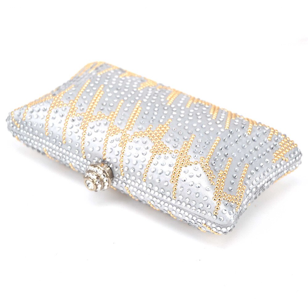 6 color Silver sparkly Crystal Evening Clutch Bag Lovely banquet Purse Wedding Party Bag stylish Mini Handbags 39