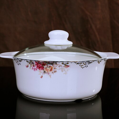 Olla grande de cerámica para sopa, cazuela abierta y recta para quemar fuego, olla de cerámica para estofado, cacerola para restaurante, sopa: Rojo