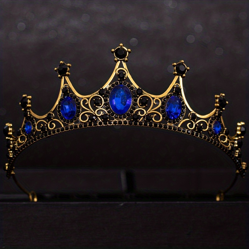Barokke Kristallen Tiara's En Kronen Strass Prom Diadeem Kroon Tiara Voor Vrouwen Bruid Bruids Bruiloft Haaraccessoires Sieraden: Titanium Plated
