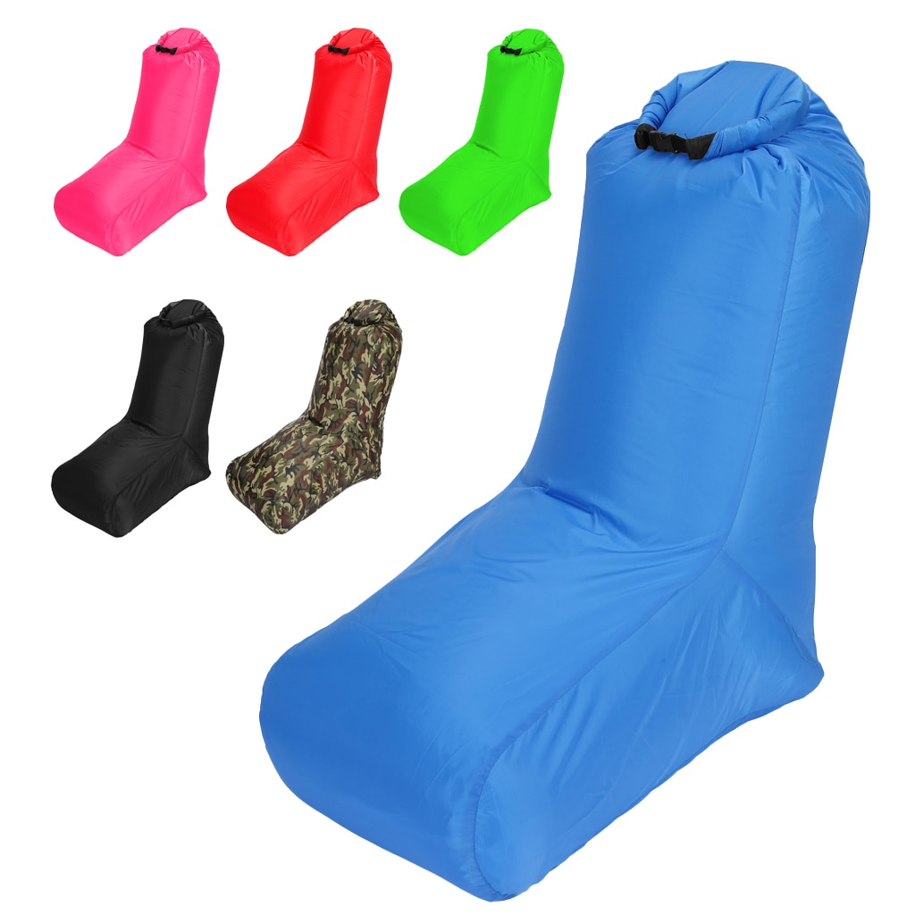 Sac de couchage léger chaise longue gonflable canapé Camp pique-nique plage Air canapé chaise avec dossier équipement de Camping en plein Air Durable