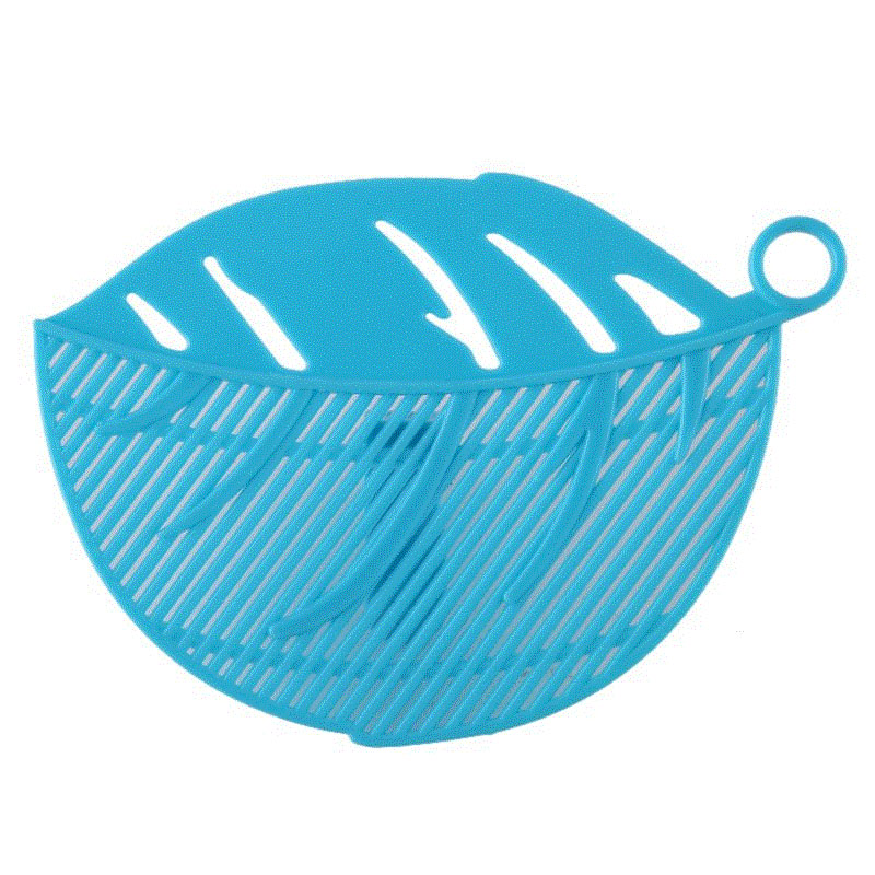 Keuken Accessoires Wassen Rijst Zeef Schoon Koken Tools Duurzaam Bladvorm Creatieve Ontworpen Rijst Reiniging Clips Keuken Gadgets: Blue