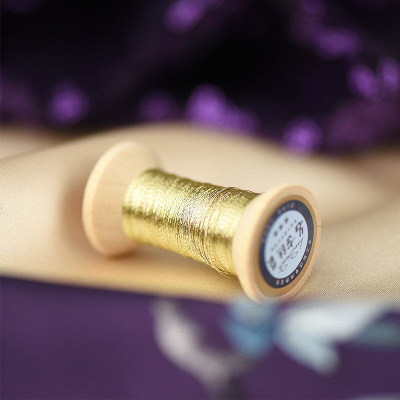 Amber gold series of Gold thread/French embroidery thread/embroidery spool/colorful gold embroidery thread /50 meters/roll: 4