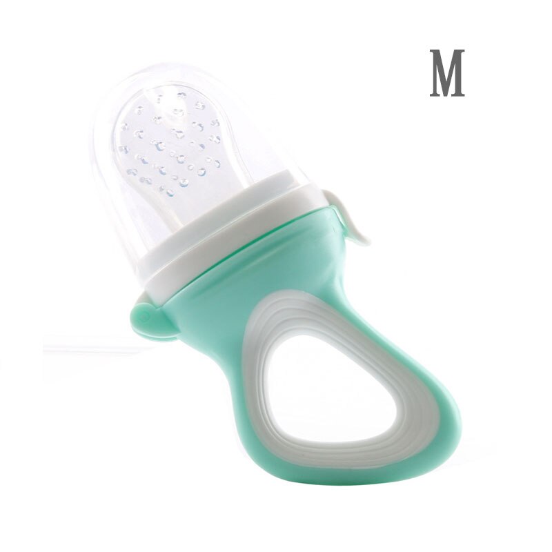 1Pcs Baby Fopspeen Nibbler Baby Fopspenen Feeder Kids Fruit Feeder Veiligheid Babyuitsteeksel Kits Voor Baby Knabbelen Fles Accessoires: green M