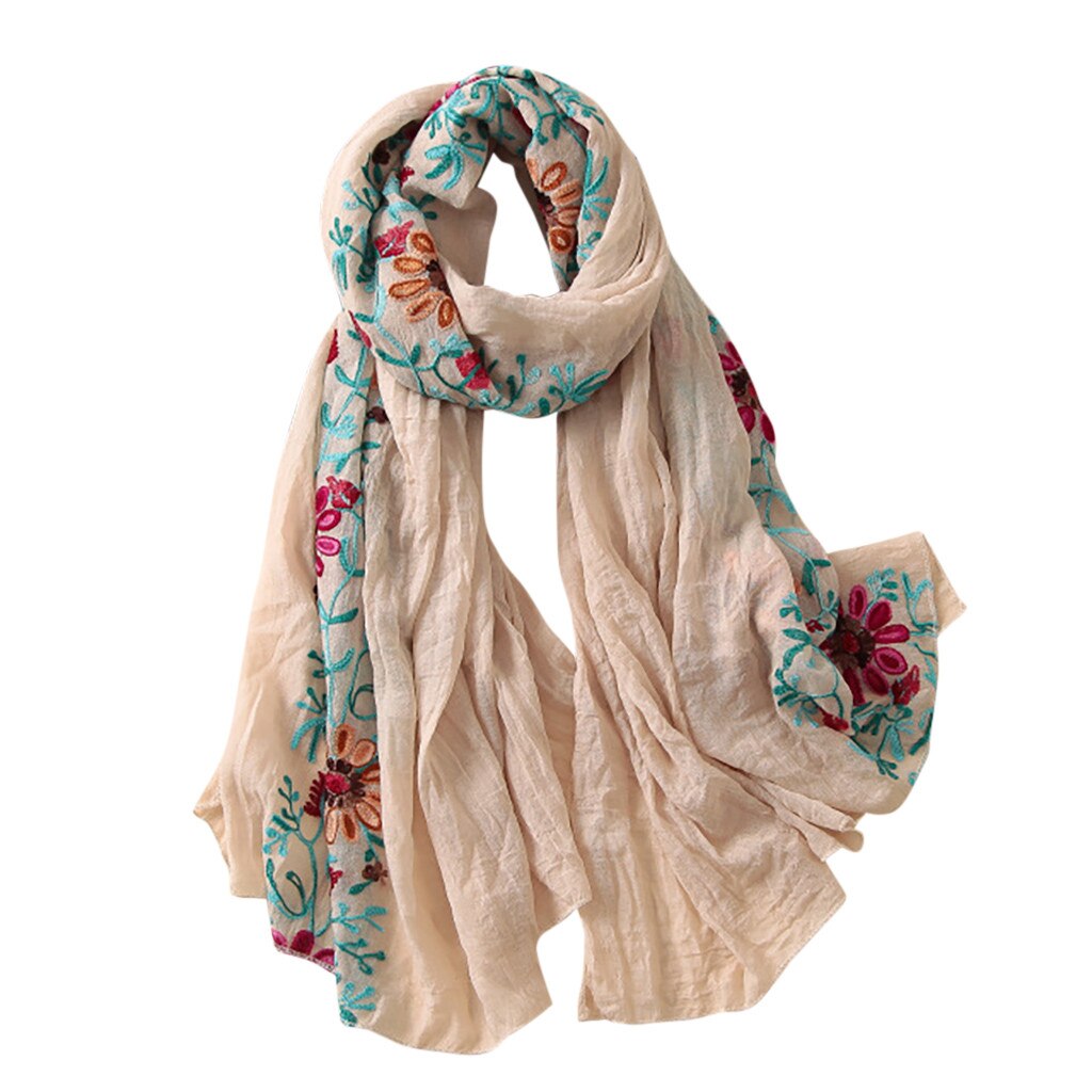 Écharpe Femme En Laine Douce - Brodée, Style Pashmina - Plusieurs Coloris - Pour Tous Les Jours, Soirées Ou Voyages