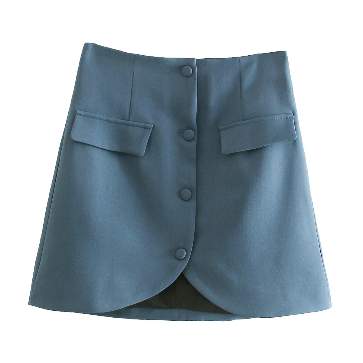 Za-Conjunto de Chaqueta corta y falda de una hilera de botones para mujer, conjunto de 2 piezas, Chaqueta corta informal, ropa de oficina Lisa para primavera y otoño,: Skirts / S