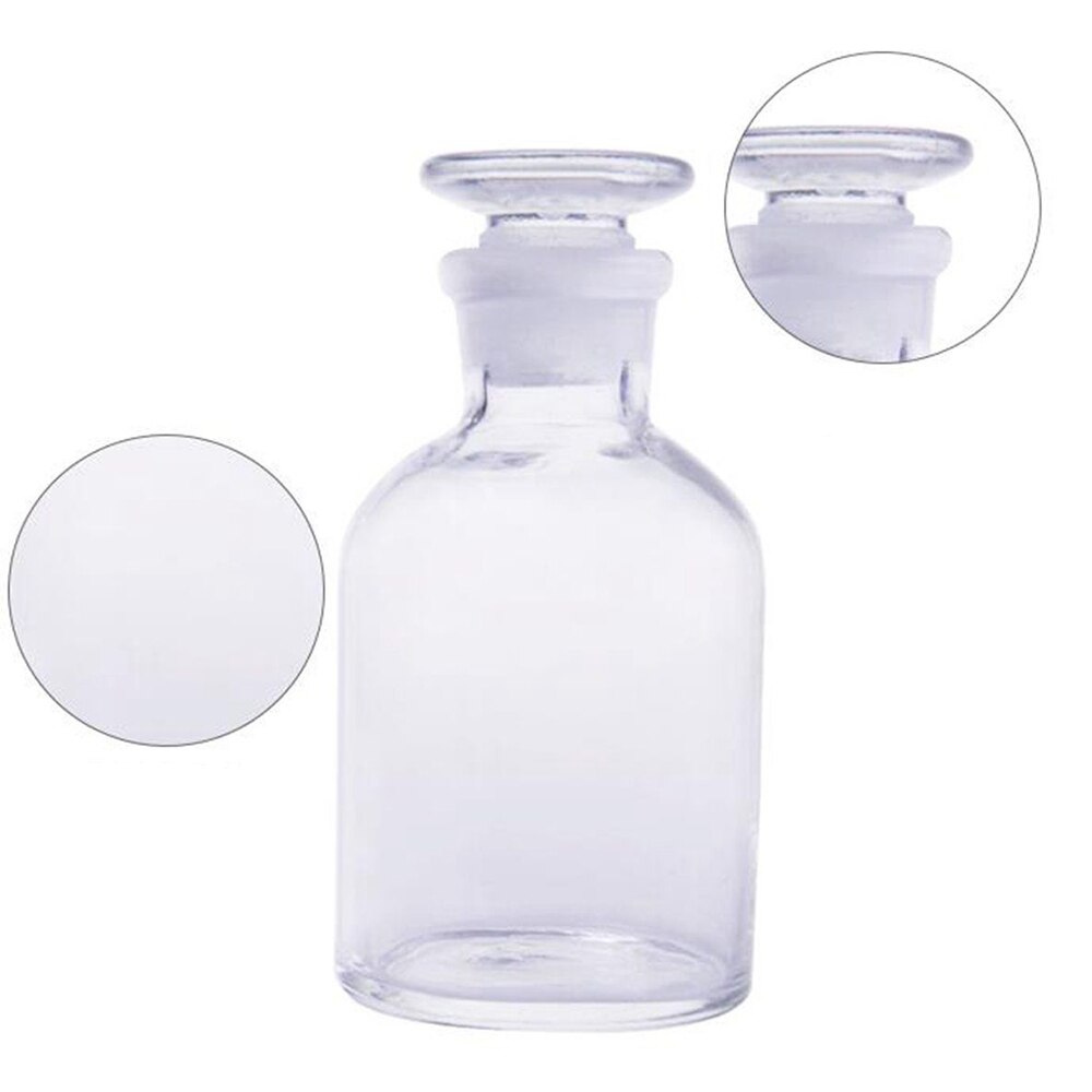 Wide Mouth, Ground Glass Stopper Lab Glass Reagent Bottle Liquid storage bottle