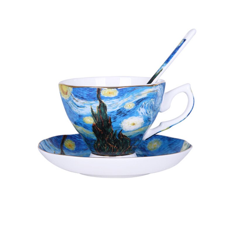 The Van Gogh Art Painting Coffee Mugs The Starry Night Sunflowers The Sower Irises Saint-Remy Coffee Tea Cups