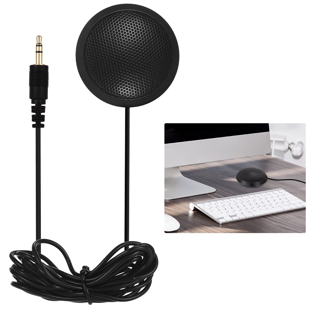 Draagbare Hoge Gevoeligheid Desktop Omni-Directionele Microfoon Met 3.5Mm Jack Mic Kabellengte 2M Voor Video Conference vergadering