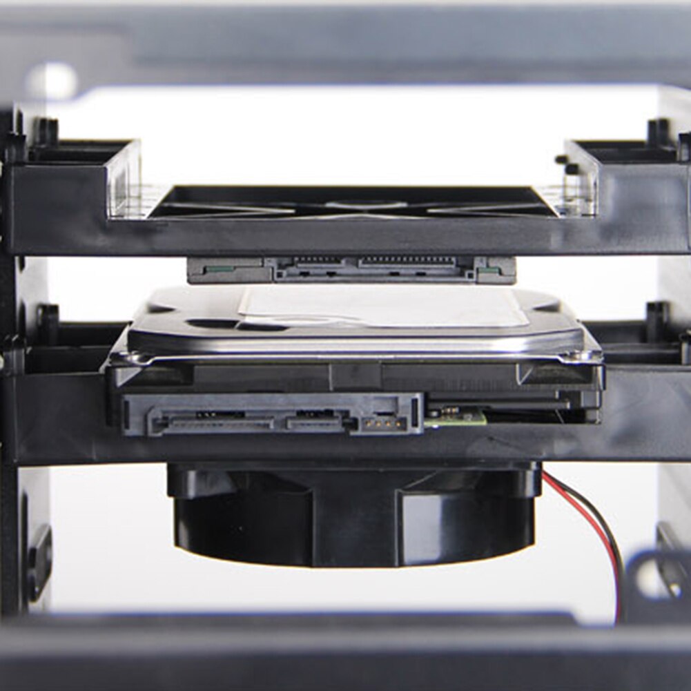 5.25 Optical Drive Position to 3.5 inch 2.5 inch SSD 8CM FAN Adapter Bracket Dock Hard Drive Holder For PC Enclosure Laptop
