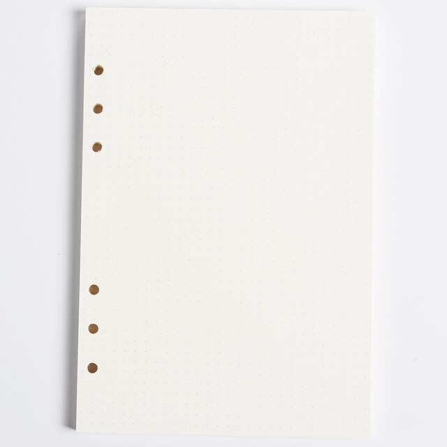 A6 Binder Notebook Refill 6 Hole Loose Leaf Spiral Notebooks Paper Core Weekly Planner Office Agenda Book Blank Inner: Dot