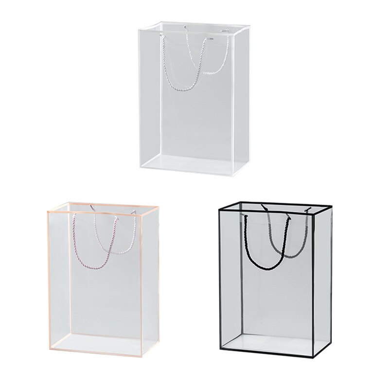 Sac à main fourre-tout Transparent pour fleuriste, emballage de Bouquet de fleurs, sac d&#39;emballage en PVC,