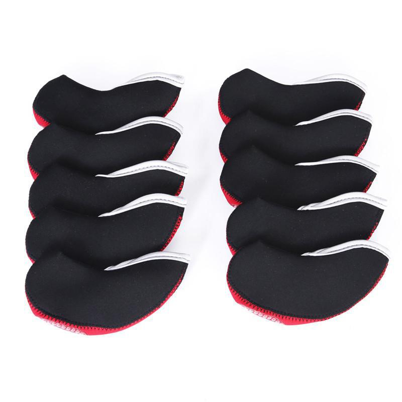 10 stuks golfclub hoofdhoezen zichtbaar venster golf putter ijzeren paal hoofdbeschermer hoes voor buiten golf sporten patchwork kleur