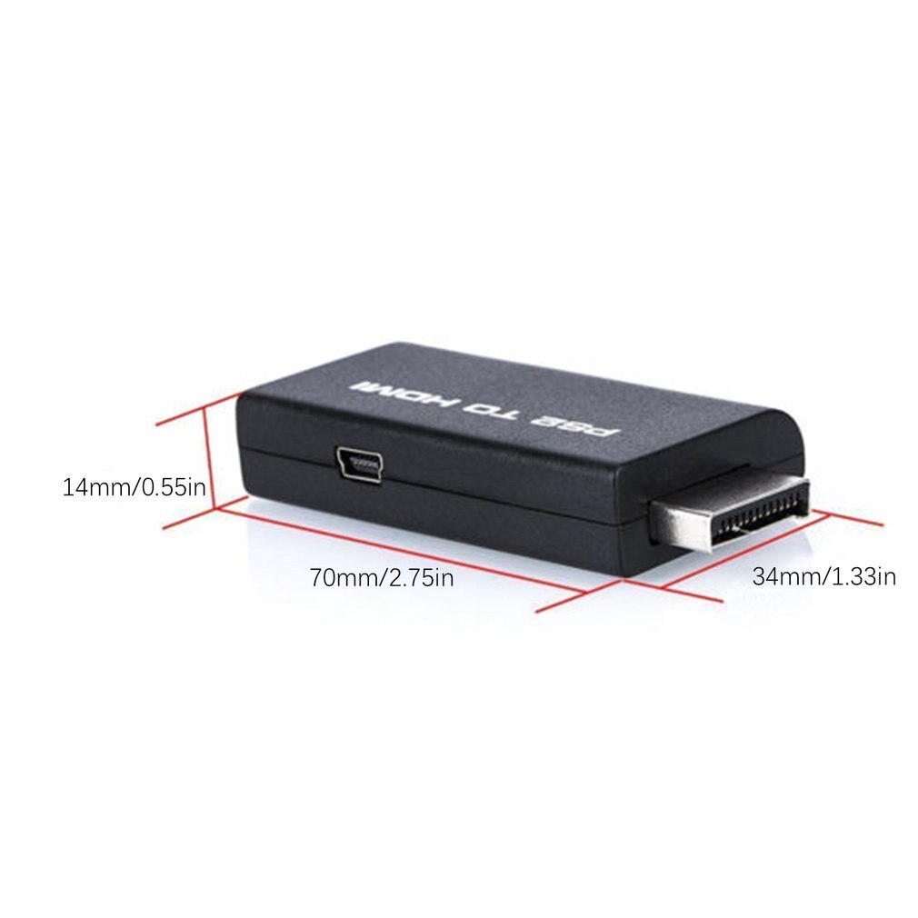 Draagbare PS2 Naar Hdmi Audio Video Converter Adapter Av Hdmi Kabel Voor Sony Playstation 2 Plug En Play Onderdelen