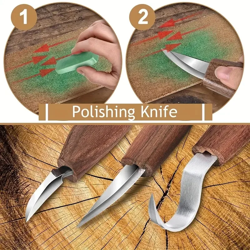 3/ 5/ 6/ 7/ 8 pcs Wood Carving Tools Chisel Woodworking Cutter Hand Tool Set Wood Carving Knife DIY Peeling Woodcarving
