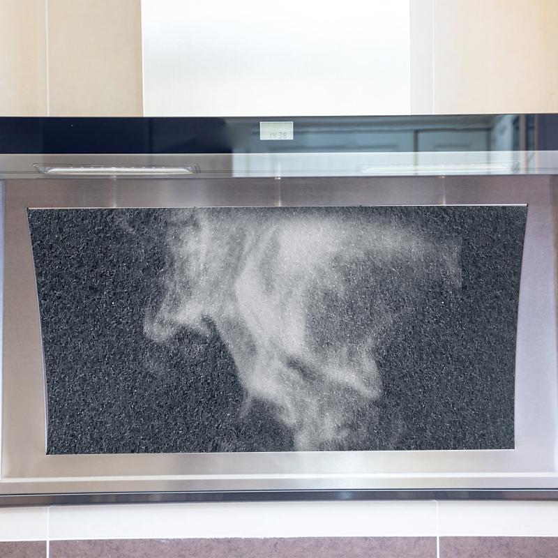 57 x 47cm sort emhætte emhætte, aktivt kulfilter bomuld til røgudsugningsventilator, køkkenhætte til køkkenudstyr
