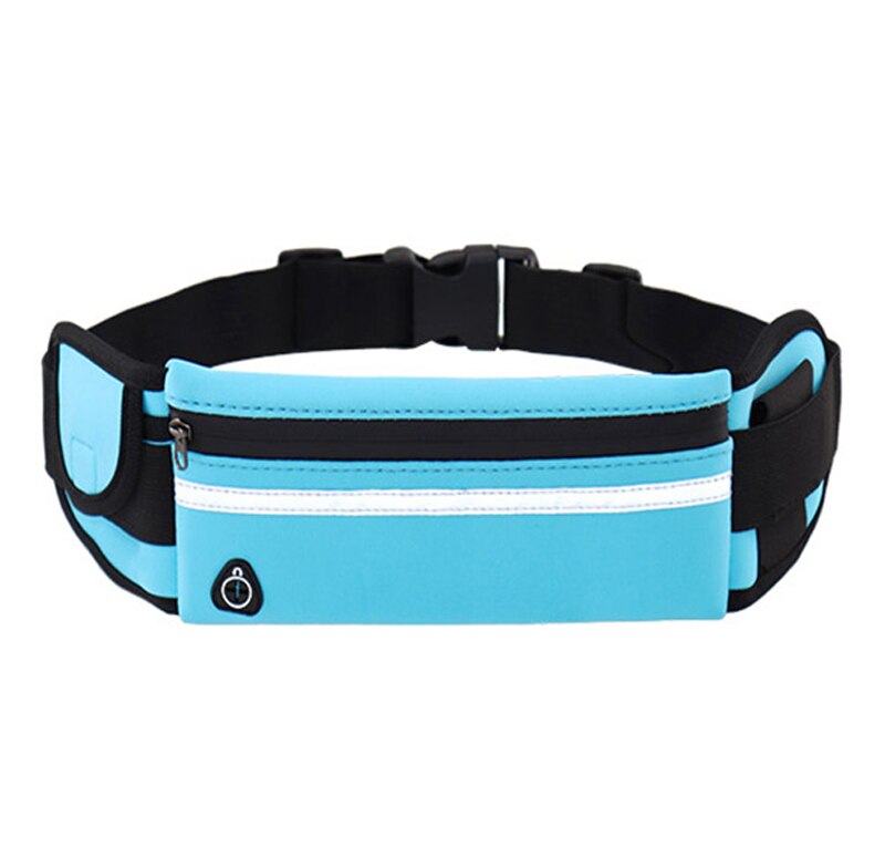 Waist Pack Sport Fanny Pack for Women Men Mini Portable Convenient USB Waterproof Phone Belt Bag Fanny Pack Men for Outdoor Run: Blue