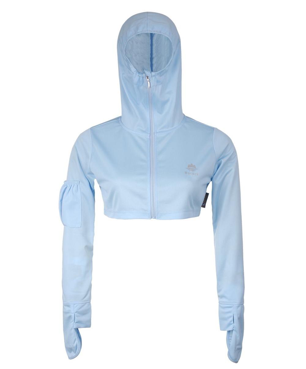 Protector solar de pesca para mujer, ropa UV ultrafina de secado rápido, transpirable, para acampar, escalada y senderismo: Azul / L