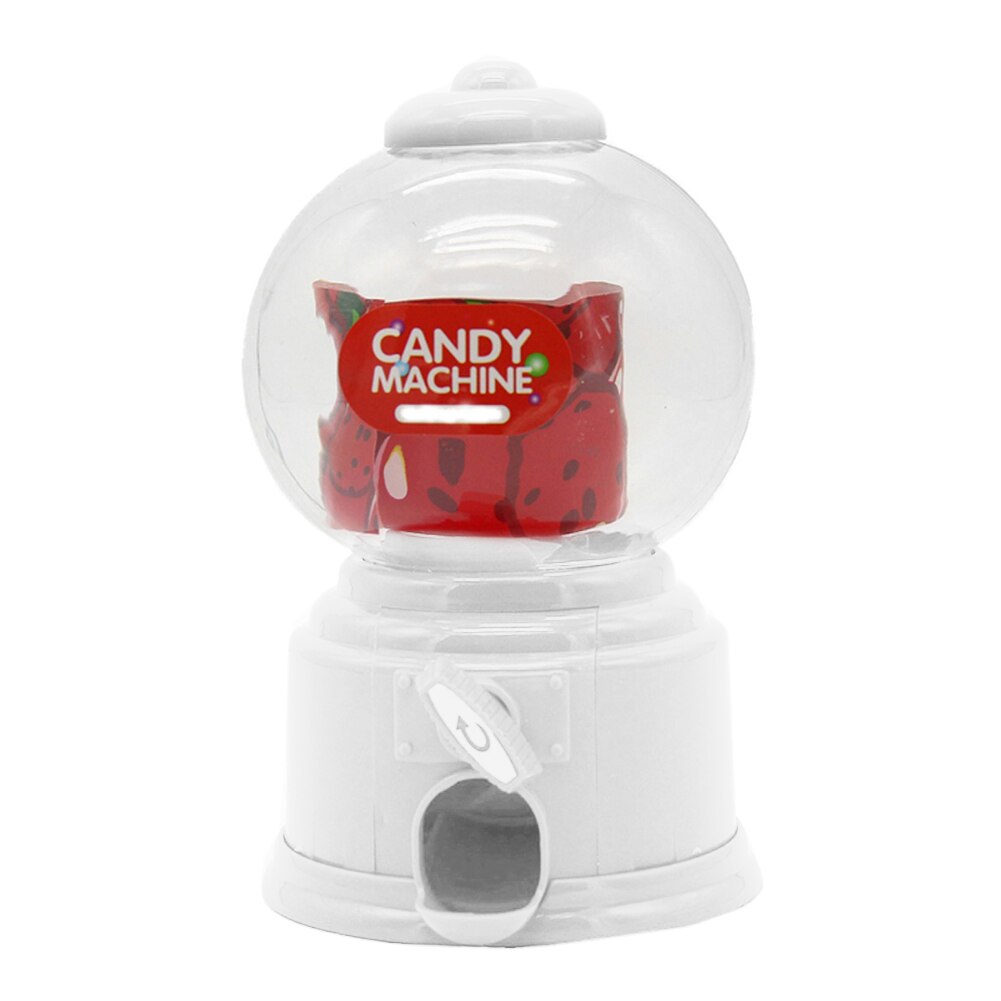 Sød sød mini slik maskine boble tyggegummi dispenser mønt bank børn legetøj børn  lo88: Hvid