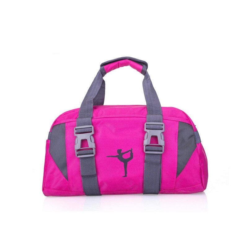 Unisex Draagbare Outdoor Sport Gym Training Yoga Tas Cilindrische Schoudertas Multifunctionele Pakket Reizen Wandelen Handtas: Bdark pink