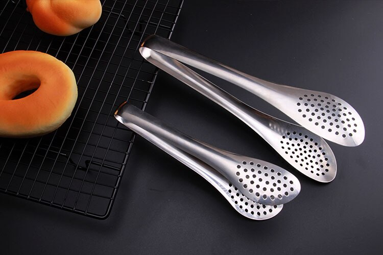 1 Pc Rvs Voedseltangen Keukengerei Buffet Koken Tool Anti Warmte Brood Clip Gebak Klem Barbecue Keuken Pm 008