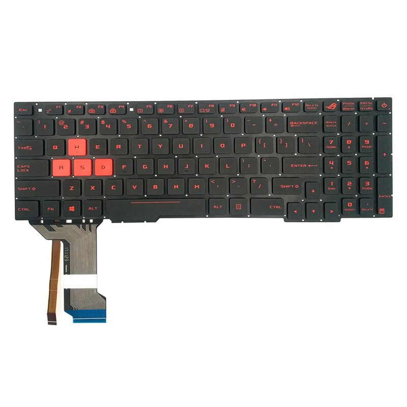 Angielski wymiana klawiatury laptopa Asus GL553 serii GL553V GL553VW ZX553VD ZX53V FX553VD nas układ z podświetleniem