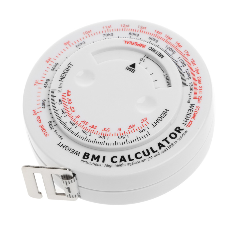 BMI Body Mass Index Intrekbare Tape 150 cm Maatregel Rekenmachine Dieet Gewichtsverlies