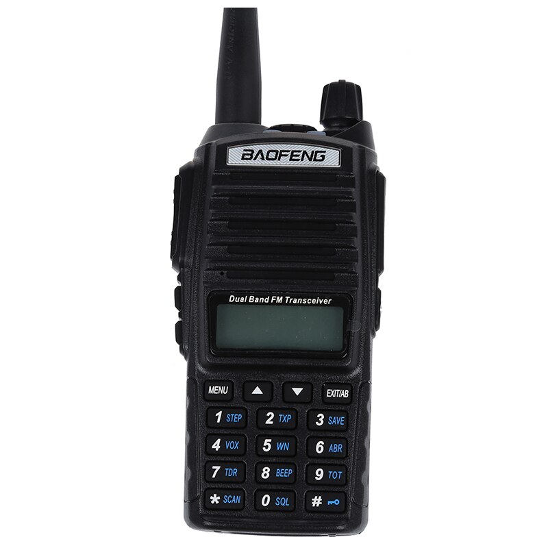 Baofeng UV-82L VHF / UHF Jambon Radio Bidirectionnelle Talkie-walkie avec 18cm Antenne et 3000mA Batterie, Noir