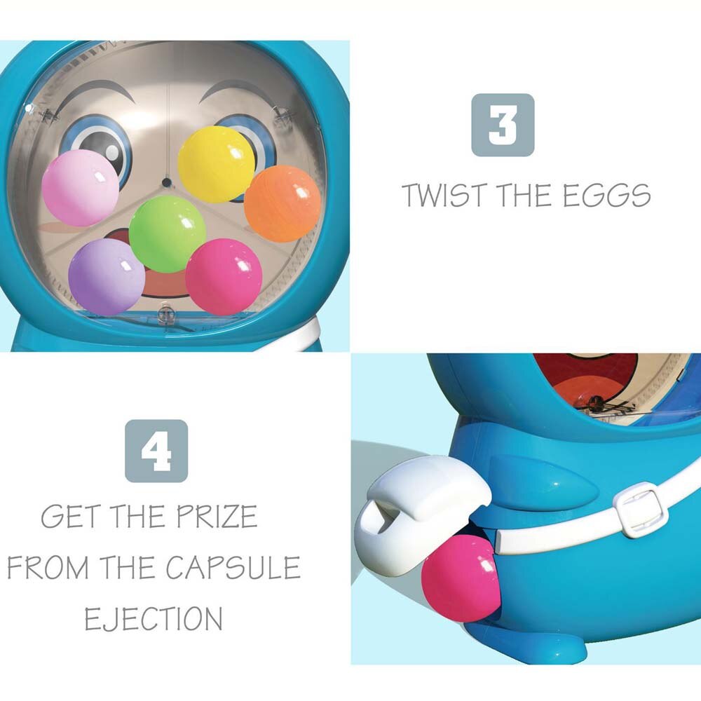 Electric Light Music Coin Twisting Egg Machine Shake Egg Lottery Machine Capsule Toy Machine Coin Operated Games